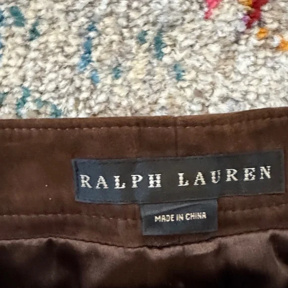 Ralph Lauren Chocolate Suede Trousers